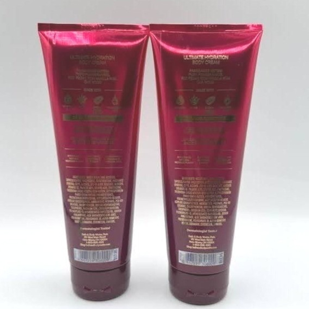 Set of 2x Forever Red Bath & Body Works Ultimate Hydration Body Cream 8oz New - Picture 2 of 2